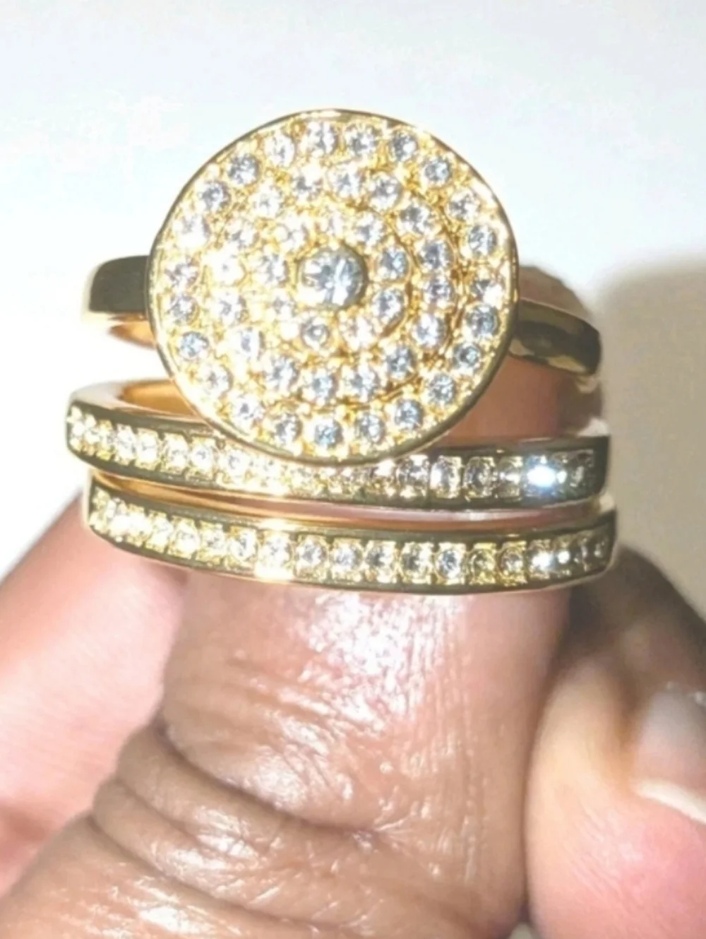 Womens 5ct Round Cut Lab Created Diamond Three Piece Wedding Ring Set Sz 10